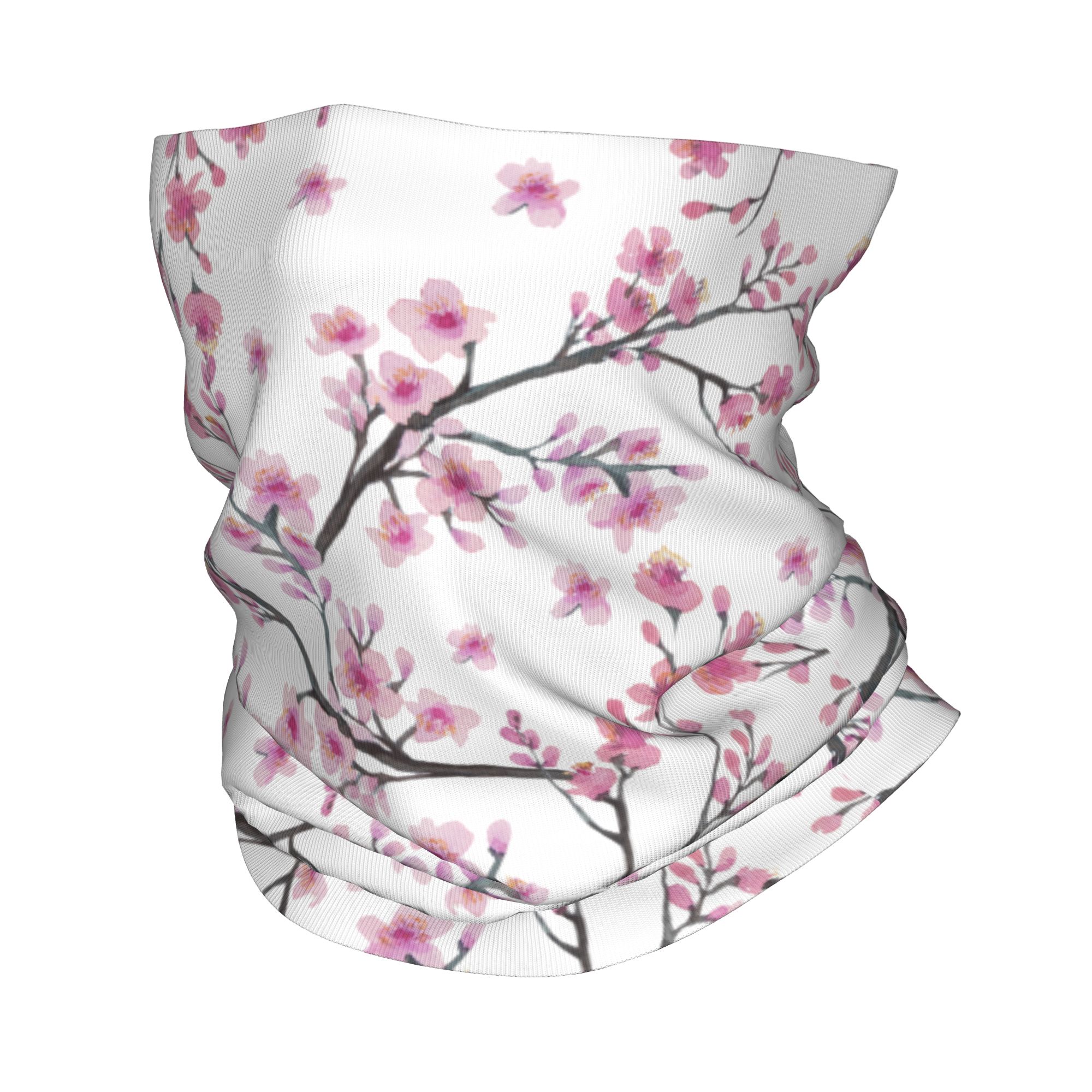 Neck Warmer Tube - وشاح رقبة ياباني بتصميم أزهار الكرز