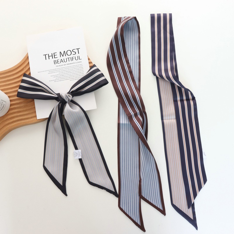 2025 جديد مخطط وشاح حريري صغير - مراجعة Silk Tie Striped وسعره