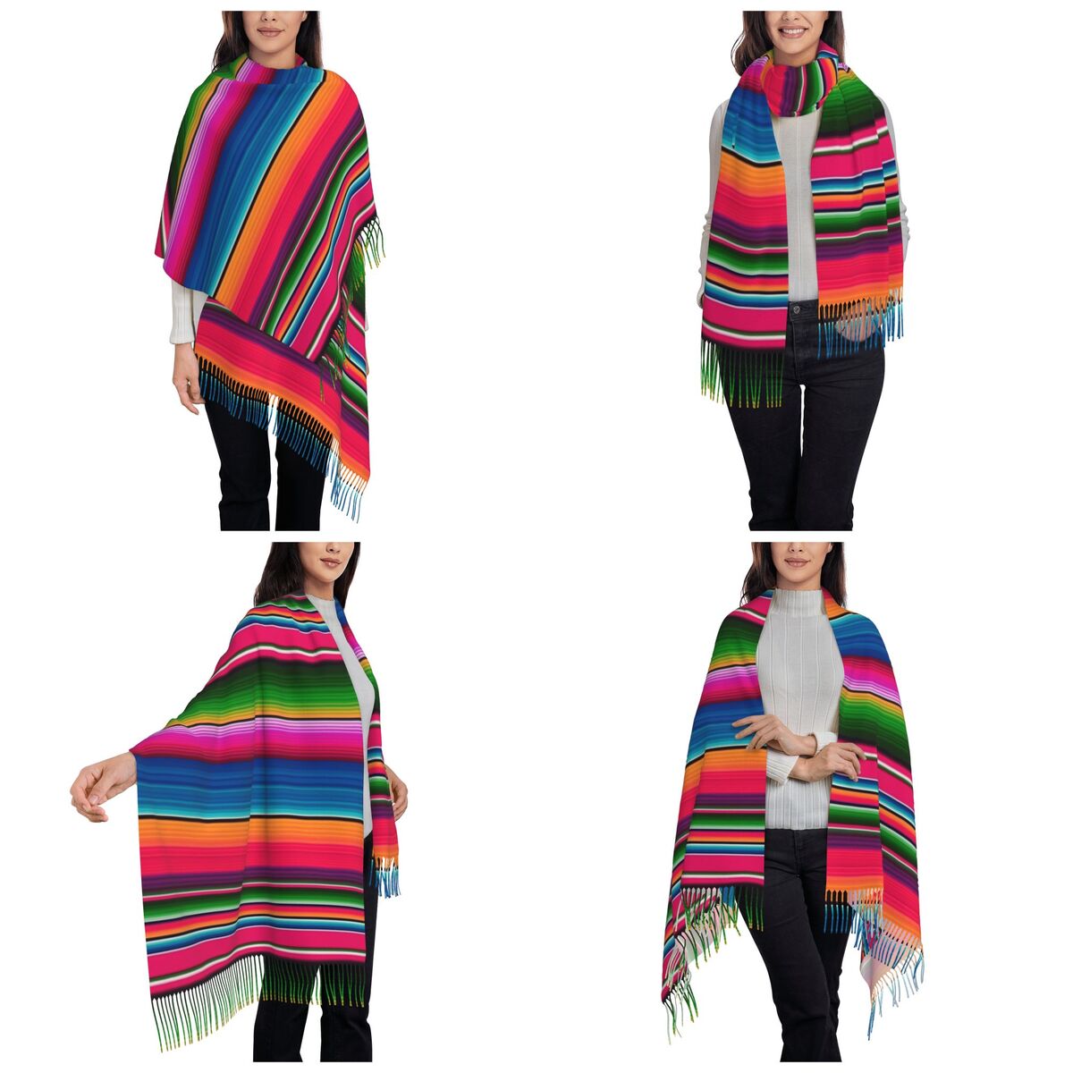 المكسيكي بطانية مخطط فييستا Se - مراجعة Woven Scarf Blanket وسعره