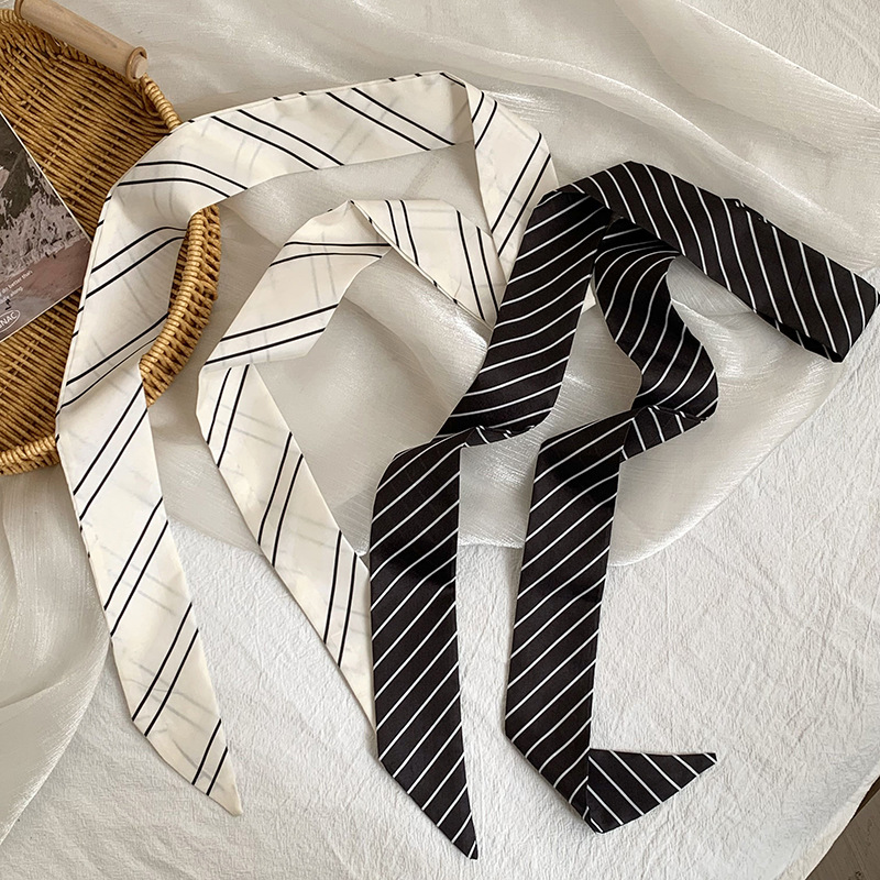 وشاح حريري مخطط جديد للصيف، وش - مراجعة Silk Tie Striped وسعره